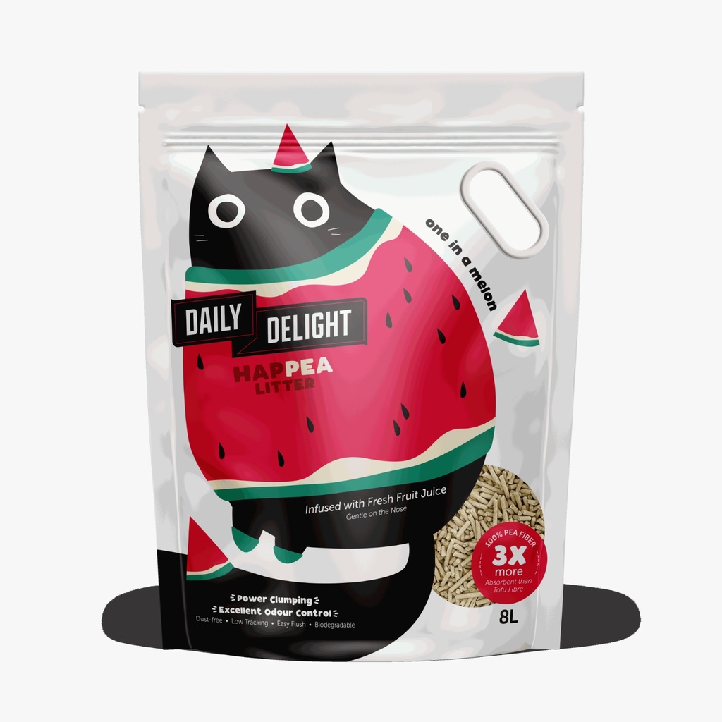 Daily Delight Happea Watermelon Pea Cat Litter 8L
