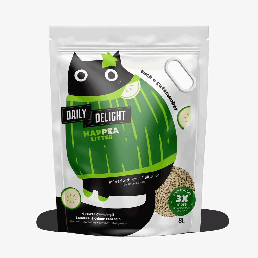 Daily Delight Happea (Cucumber Flavor) Pea Cat Litter 8L