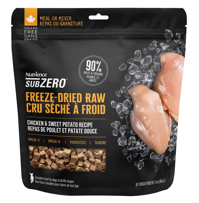 Nutrience SubZero Freeze Dried Chicken & Sweet Potato Whole Dog Food 369g #D6225
