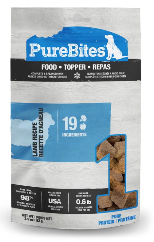 PureBites Freeze Dried Lamb Dog Food 82g