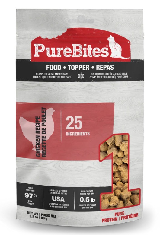 PureBites Freeze Dried Chicken Cat Food 80g