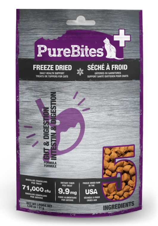 PureBites Gut & Digestion Freeze Dried Functional Cat Treats 31g