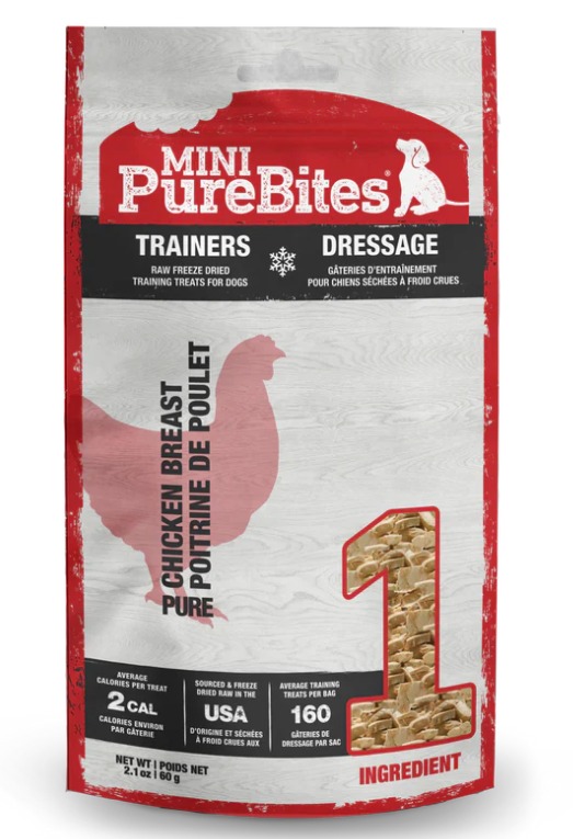 PureBites Freeze Dried Chicken Breast (Small Bites) Dog Treats 60g
