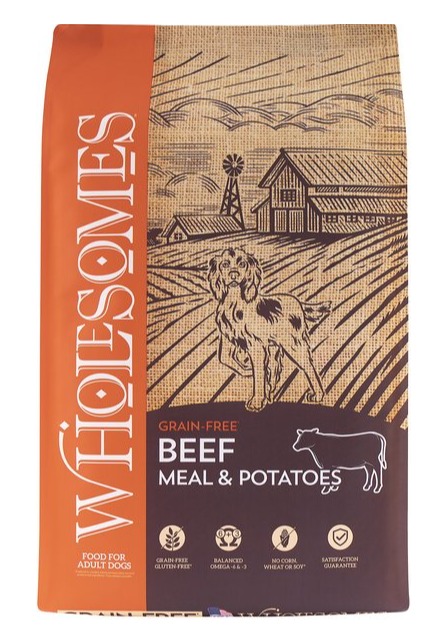 Wholesomes Grain Free Beef Meal & Potatoes Dry Dog Food 35lb