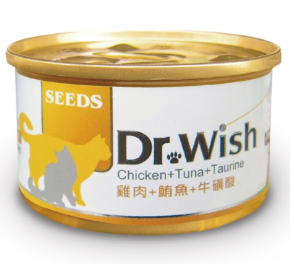SEEDS Dr. Wish Heart Health (Chicken, Tuna & Taurine) Complementary Canned Cat Food 85g