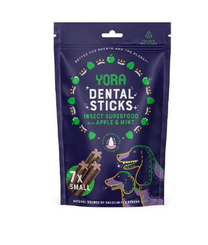 YORA Dental Sticks (Small Size) Apple with Mint Flavor For Small/ Medium Dogs 7pieces (56g)