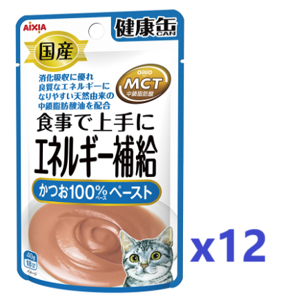 AIXIA 愛喜雅 日本製 能量補給健康包 鰹魚醬濕包 貓糧40gx12 #KZJ-5