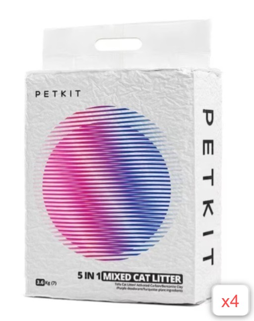 PETKIT 5合1活性碳除臭混合砂 7Lx4