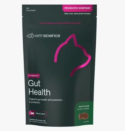 VetriScience Probiotic Everyday Digestive & Immune Supplement for Cats 60 Chews 