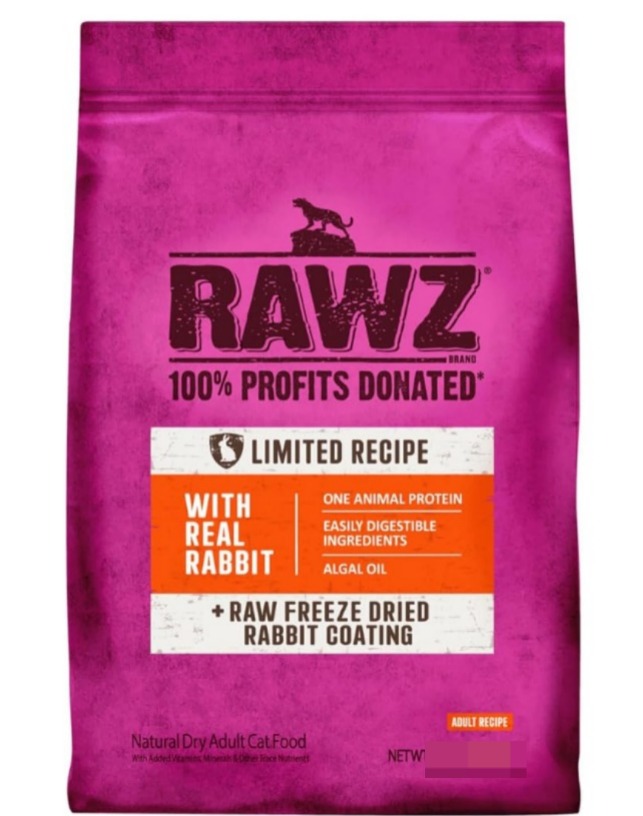 Rawz Grain-Free Limited Recipe With Real Rabbit Cat Food 3.5lb