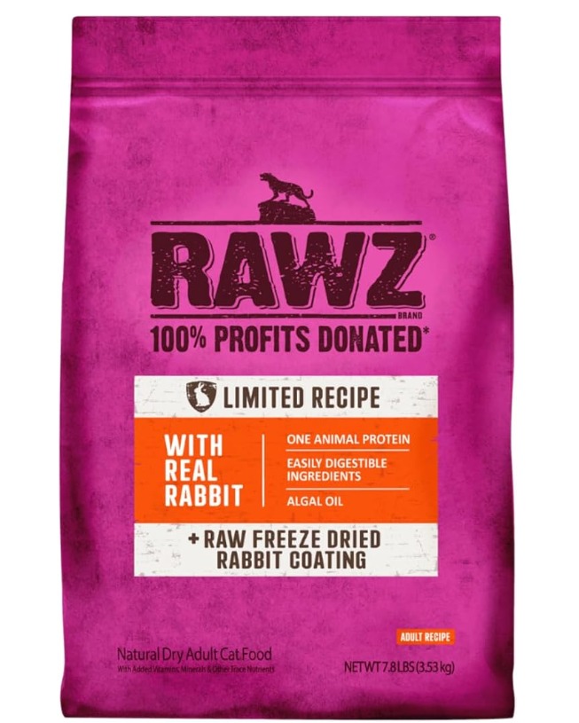 Rawz Grain-free Limited Recipe With Real Rabbit Cat Food 7.8lb