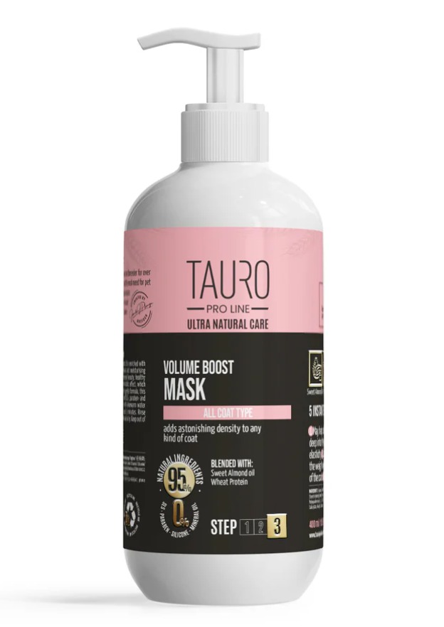 TAURO PRO LINE Ultra Natural Care Volume Boost Mask for Dogs and Cats 400ml (Step 3)
