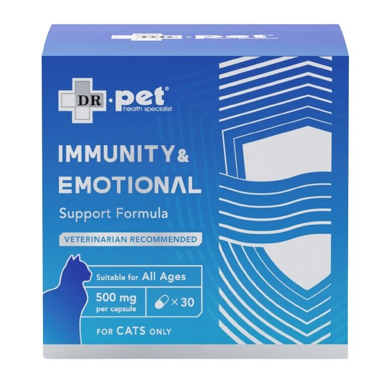 DR.pet Immunity & Emotional Support Supplement For Cats (30 Capsules)