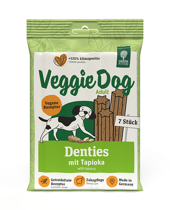 Green Pet Food-Insect dog Veggie Dog Denties 7 Sticks 