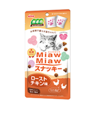 AIXIA Miaw Miaw Roasted Chicken Cookies Treats for Cat 5g x 6bags #MMS-9