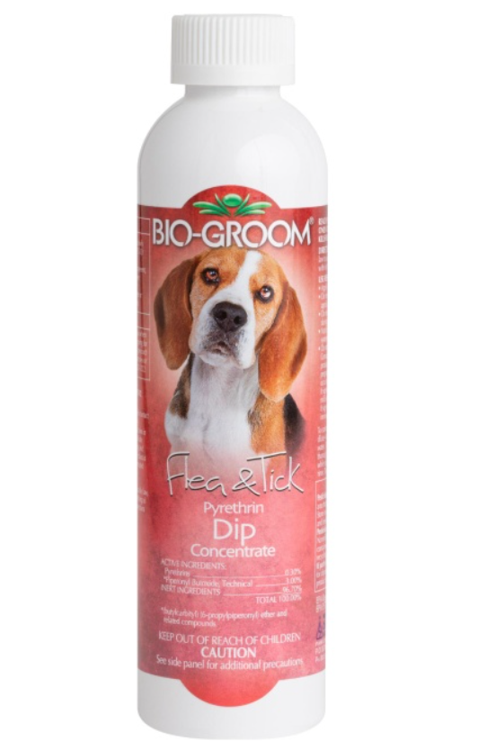 Bio-Groom Flea & Tick Pyrethrin Concentrate Dip for Dogs & Cats 236ml