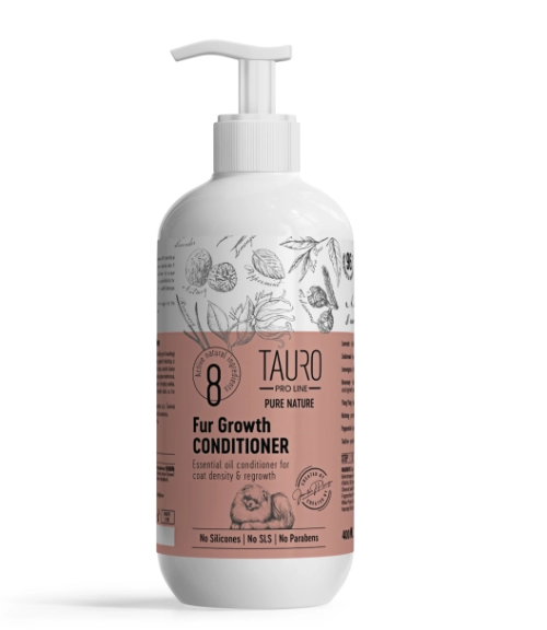 TAURO PRO LINE Pure Nature Fur Growth, Coat Growth Promoting Conditioner For Dogs and Cats 400ml (Step 3)