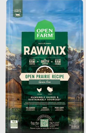 Open Farm RawMix 開放草原風味  無穀物貓糧 全貓乾糧 貓糧 2.25 磅 