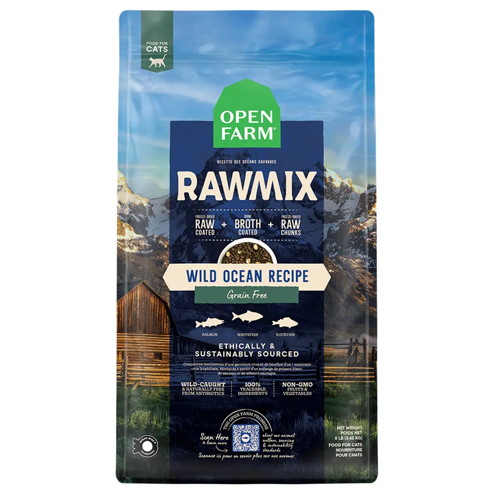 Open Farm Wild Ocean Grain-Free RawMix Cats Food 2.25LB