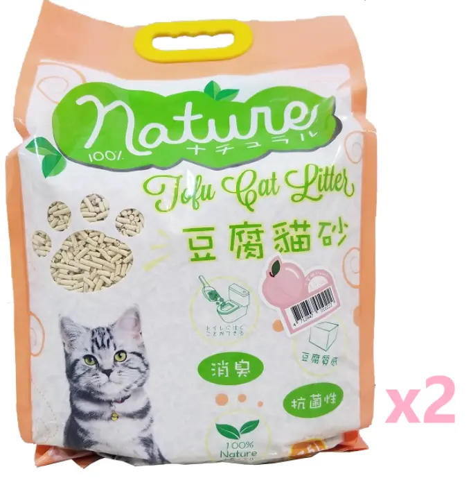 (原箱優惠) Nature天然 桃味 豆腐貓砂 17.5L x 2