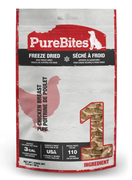 PureBites Freeze Dried Chicken Breast Dog Treats 85g