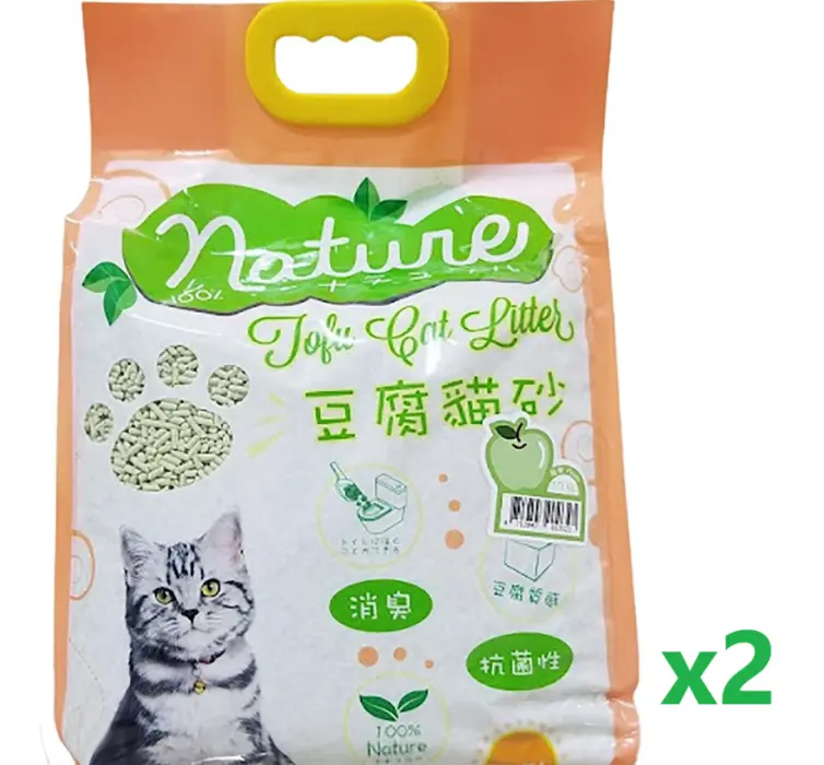 (Twin Pack) Nature Natural Green Apple Flavor Tofu Cat Litter 17.5L x 2