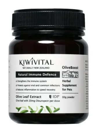 Kiwivital - OliveBoost Powder 80g  (Immune Defence Supplement for Dogs & Cats)