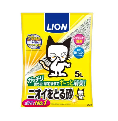 Lion Japan Super Odor-Eliminating Mineral Cat Litter 5L 