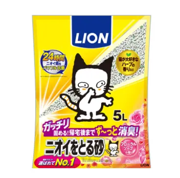 Lion 日本獅王除臭花香土砂 (花木香) (貓用貓砂) 5L