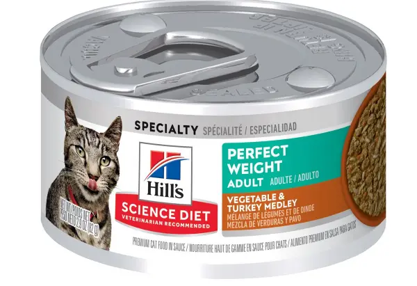 Hill's Science Diet Adult Perfect Weight Vegetable & Turkey Medley Canned Cat Food 2.9 oz