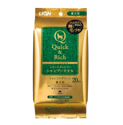 Quick & Rich Wet Wipes Sheet (Forest Fresh Scent) for Dogs 20pcs