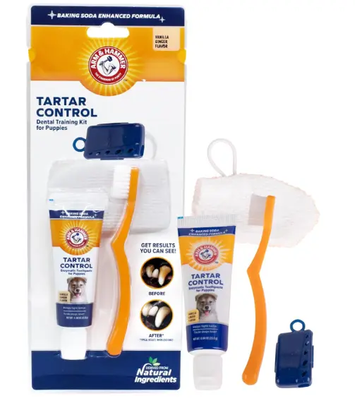 Arm & Hammer 幼犬用 牙垢控制 潔齒4件套 (香草姜味) #平行進口