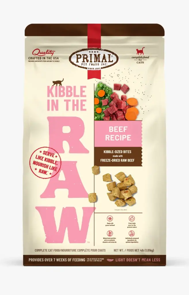 Primal Kibble in the Raw 牛肉 全貓配方 凍乾貓糧1.5lb