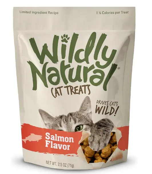 Wildly Natural Salmon Flavor Cat Treats 2.5oz