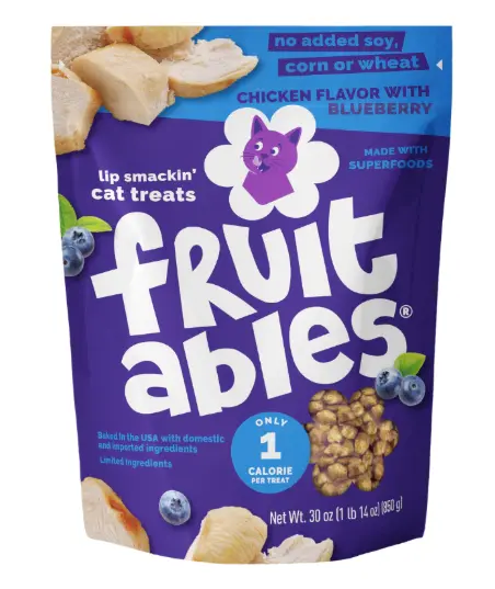 Fruitables Chicken Flavor With Blueberry Cat Treats 2.5oz