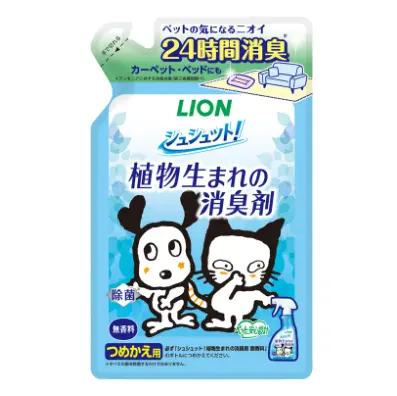 Lion Pet 獅王 <快速除臭>植物性 無香料除臭噴霧補充裝 320ml
