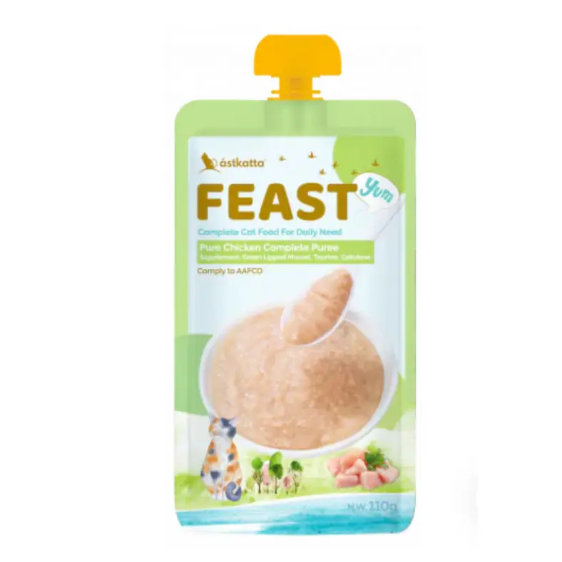 Astkatta Feast Pure Chicken Complete Puree Cat Pouch 110g 