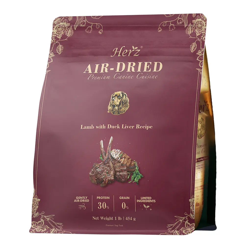 Herz Air-Dried Lamb with Duck Liver Recipe Dry Dog Food 1lb