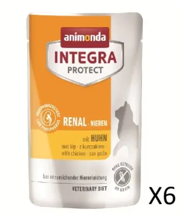 Animonda INTEGRA PROTECT Adult Renal With Chicken Flavor Pouch For Cats 85g x6
