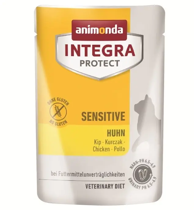 (單包)Animonda INTEGRA PROTECT 成貓 敏感配方 雞肉味 貓用保健濕包 貓糧 85g
