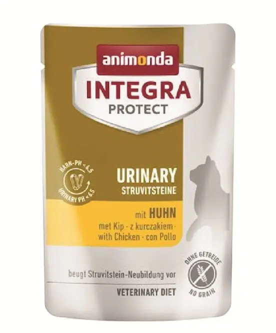 Animonda INTEGRA PROTECT 成貓 尿道磷酸銨鎂結石 雞肉配方 貓用保健濕包 貓糧 85g 