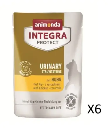 Animonda INTEGRA PROTECT Adult Urinary Struvit With Chicken Flavor Pouch For Cats 85g x6