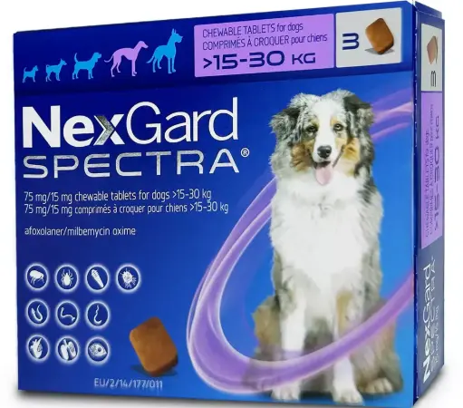 NexGard SPECTRA 驅蟲 咀嚼片(15 - 30公斤的大型犬用)