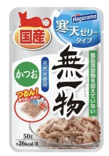 (單包) Hagoromo [無一物] 鰹魚果凍 貓用濕糧 貓糧 50g (銀色)