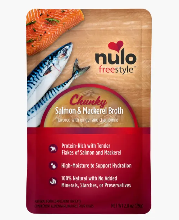 Nulo FreeStyle Chunky Salmon & Mackerel Broth Pouch Cat Food 79g