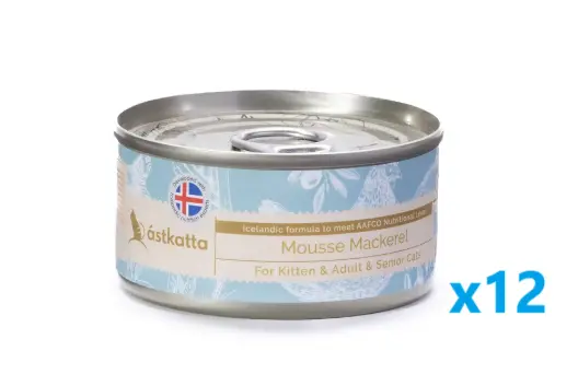Astkatta Mackerel Mousse Canned Cat Food 80g x12
