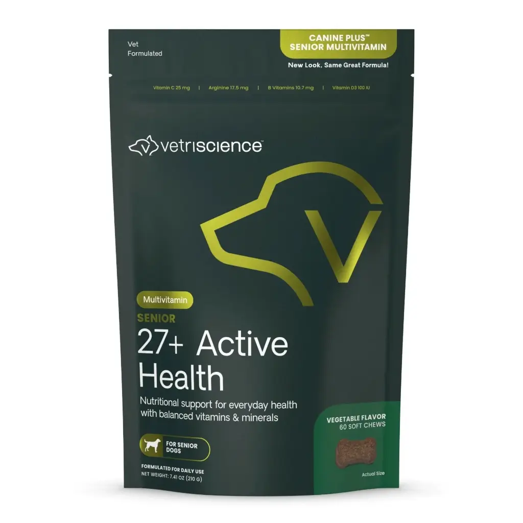 VetriScience Canine Plus Senior Multivitamin Bite-Sized Chews 60 Chews (Bag)
