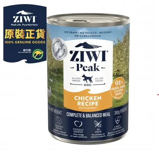 Ziwipeak - Wet Dog Food - Free-Range Chicken Recipe 390g x6