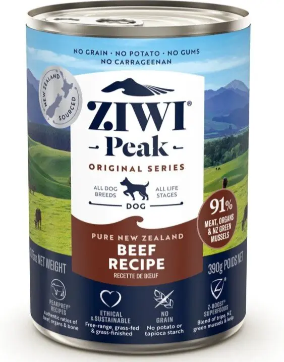 Ziwi peak - Beef Recipe Canned Dog Food 390g x6
