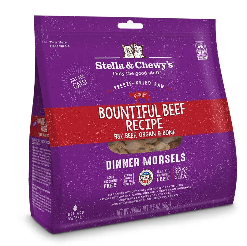 Stella & Chewy's Bountiful 牛肉凍乾生晚餐小塊 貓糧 8oz